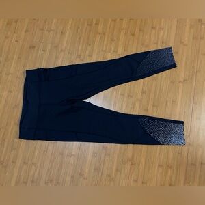 Lululemon Black Leggings with reflective Hem Accent